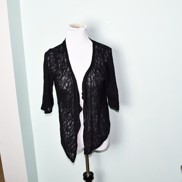 Sweaters - Super Cute Black Lace Cardigan